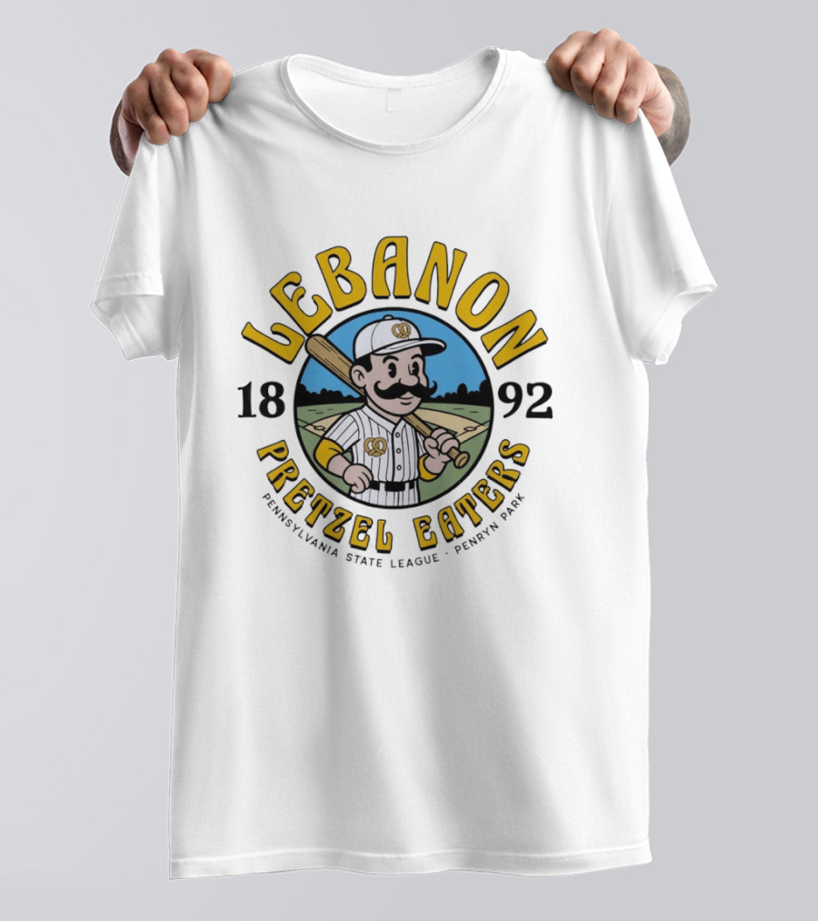 Lebanon Pretzel Eaters Baseball 1892 Pennsylvania State League Penn Park T-Shirt
