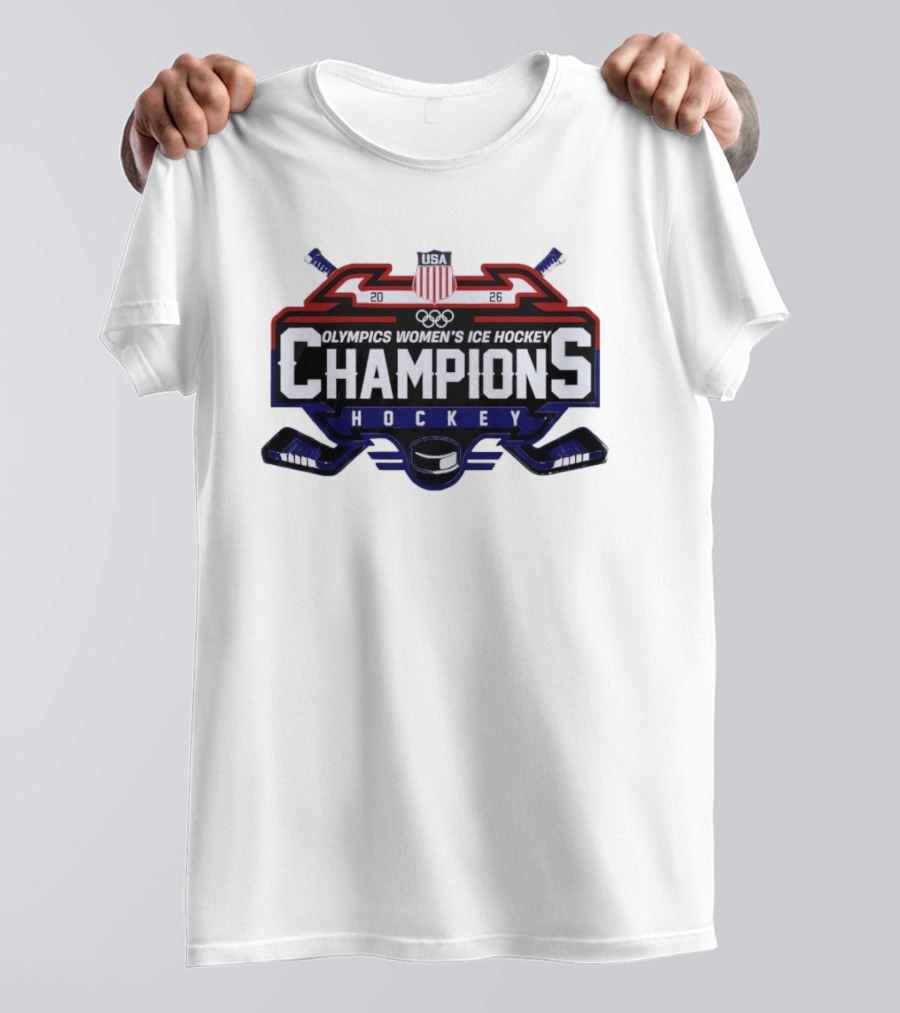 USA 2026 Olympics Women's Ice Hockey Champions Hockey T-Shirt