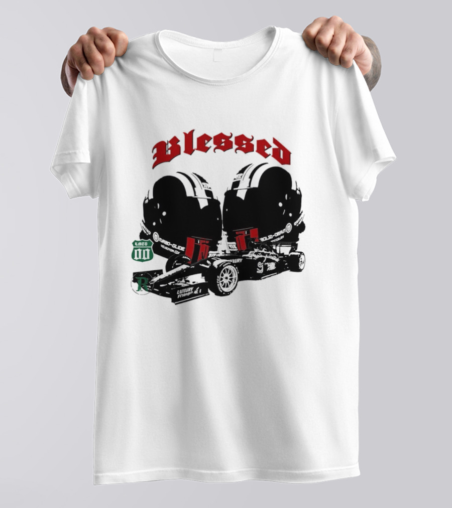 Blessed Formula 1 Racing Vintage Car T-Shirt