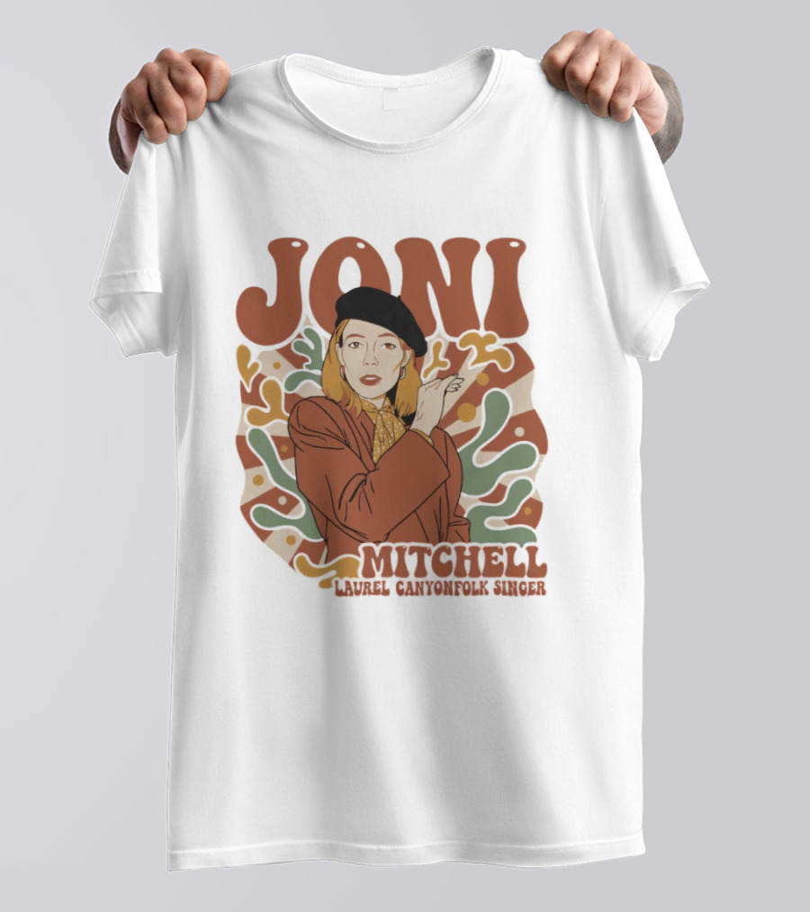 Joni Mitchell Laurel Canyon Folk Singer Iconic 70s T-Shirt