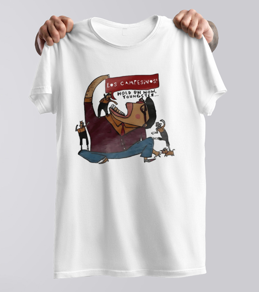 Los Campesinos Hold On Now Youngster Illustrated Characters In Motion T-Shirt