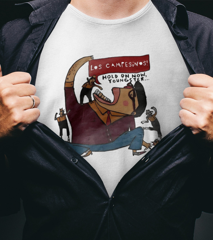 Los Campesinos Hold On Now Youngster Illustrated Characters In Motion T-Shirt