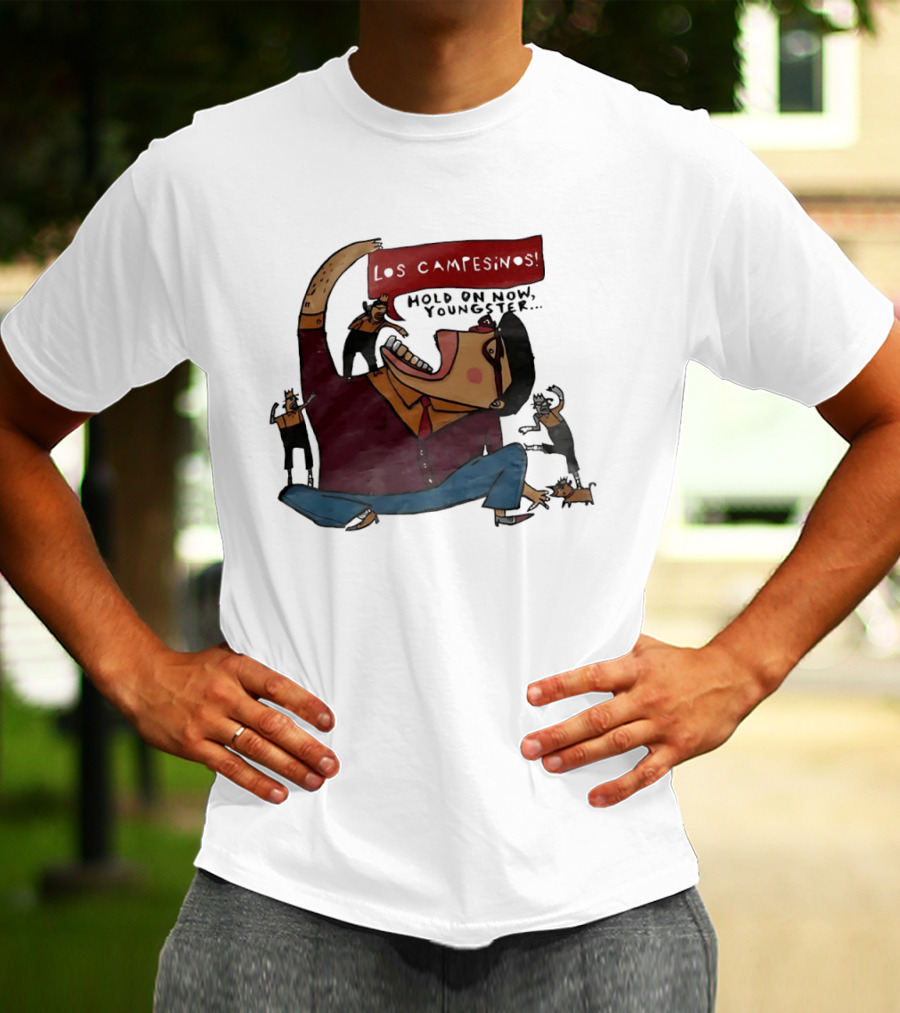 Los Campesinos Hold On Now Youngster Illustrated Characters In Motion T-Shirt