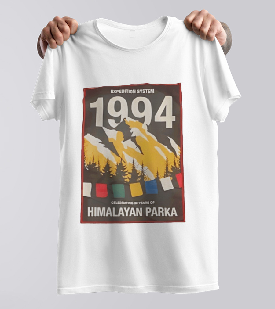 Expedition System 1994 Celebrating 30 Years Of Himalayan Parka Mountain Adventure T-Shirt