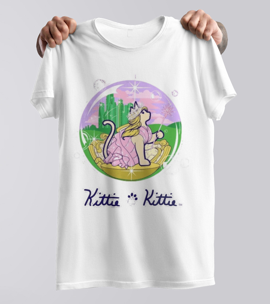Witch Kittie Kittie Wizard City Cat Bubble Magic T-Shirt