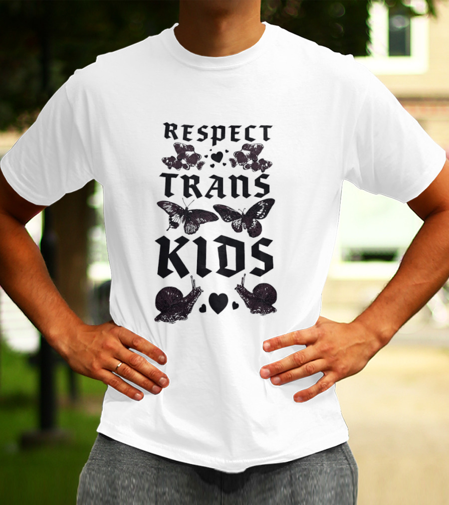 Respect Trans Kids Butterflies And Snails T-Shirt