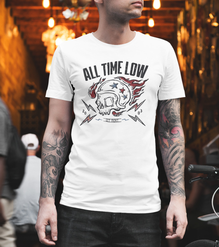 All Time Low Get Rekt Skull 2003 T-Shirt