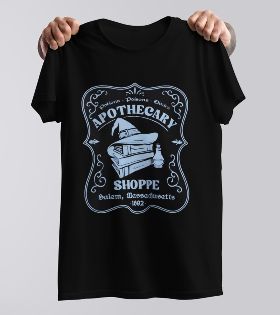 Apothecary Shoppe Potions Poisons Elixirs Salem Massachusetts 1692 T-Shirt