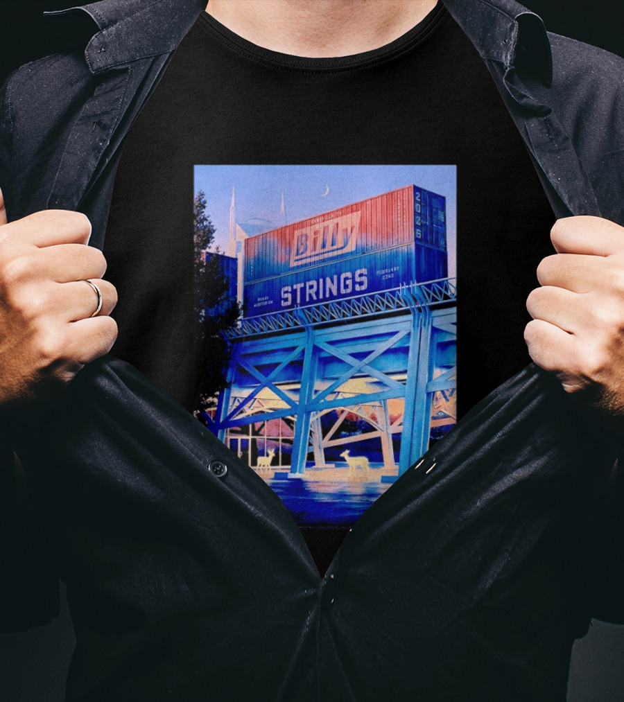 Billy Strings Nashville Tennessee February 20 To 22 2026 With Bridge And Deer T-Shirt