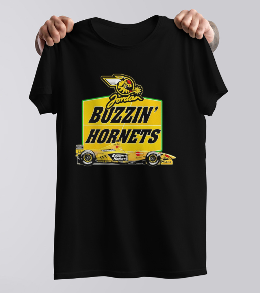 Buzzin' Hornets Jordan F1 En Honda Car T-Shirt