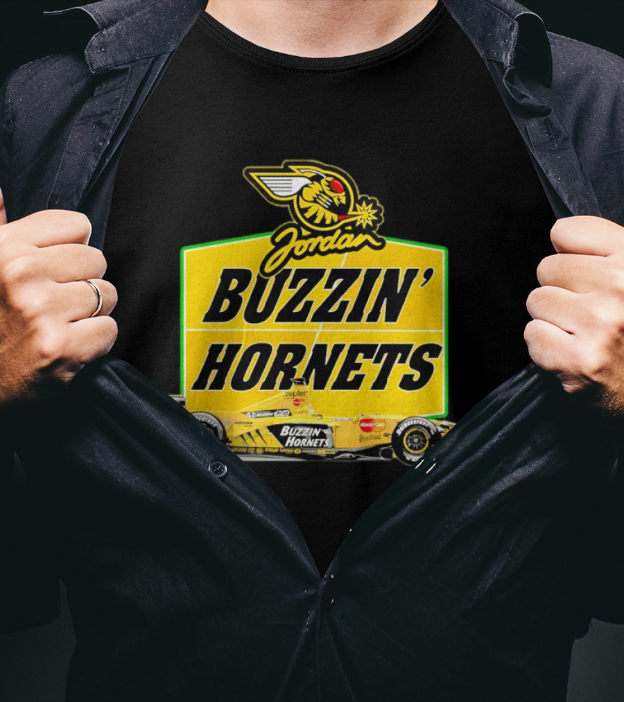 Buzzin' Hornets Jordan F1 En Honda Car T-Shirt