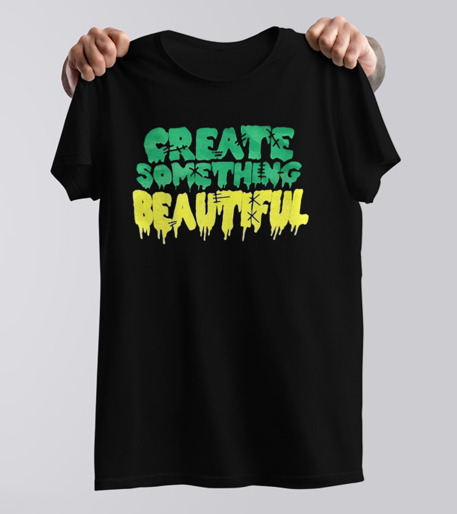 CREATE SOMETHING BEAUTIFUL Drip Melt Stitch T-Shirt