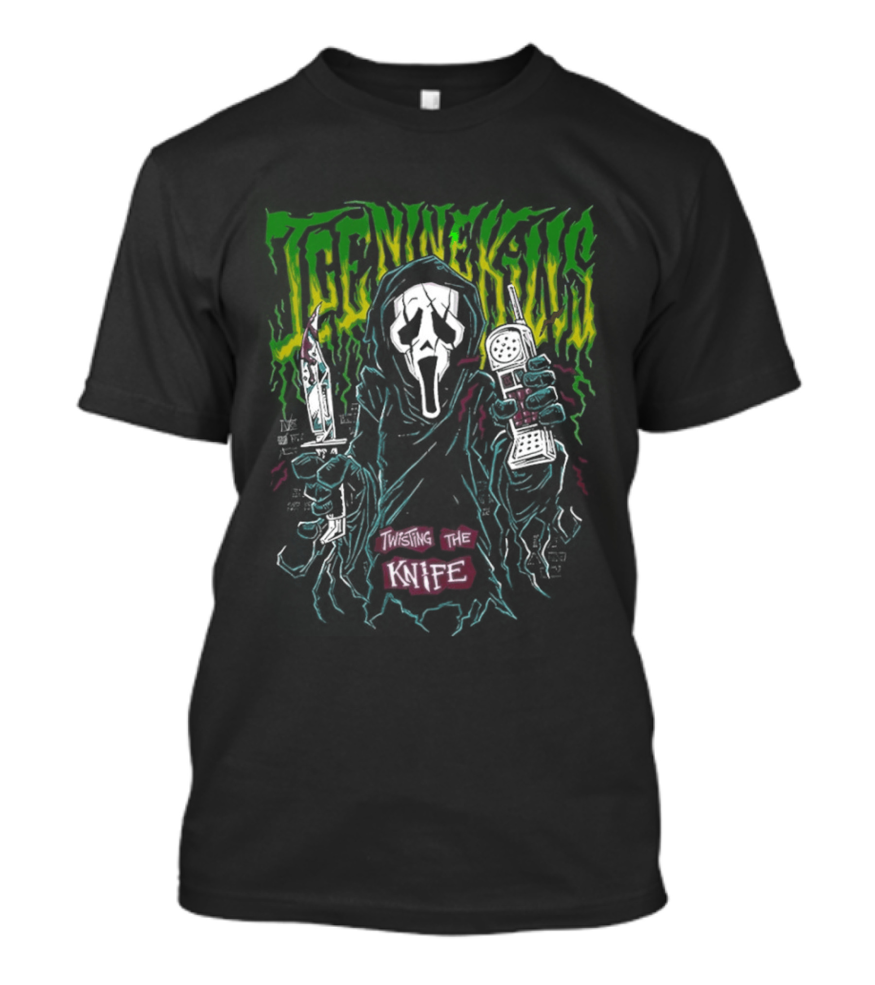 Ice Nine Kills Twisting The Knife Ghost Face Scream 7 Nightmare On The Knife Part One T-Shirt