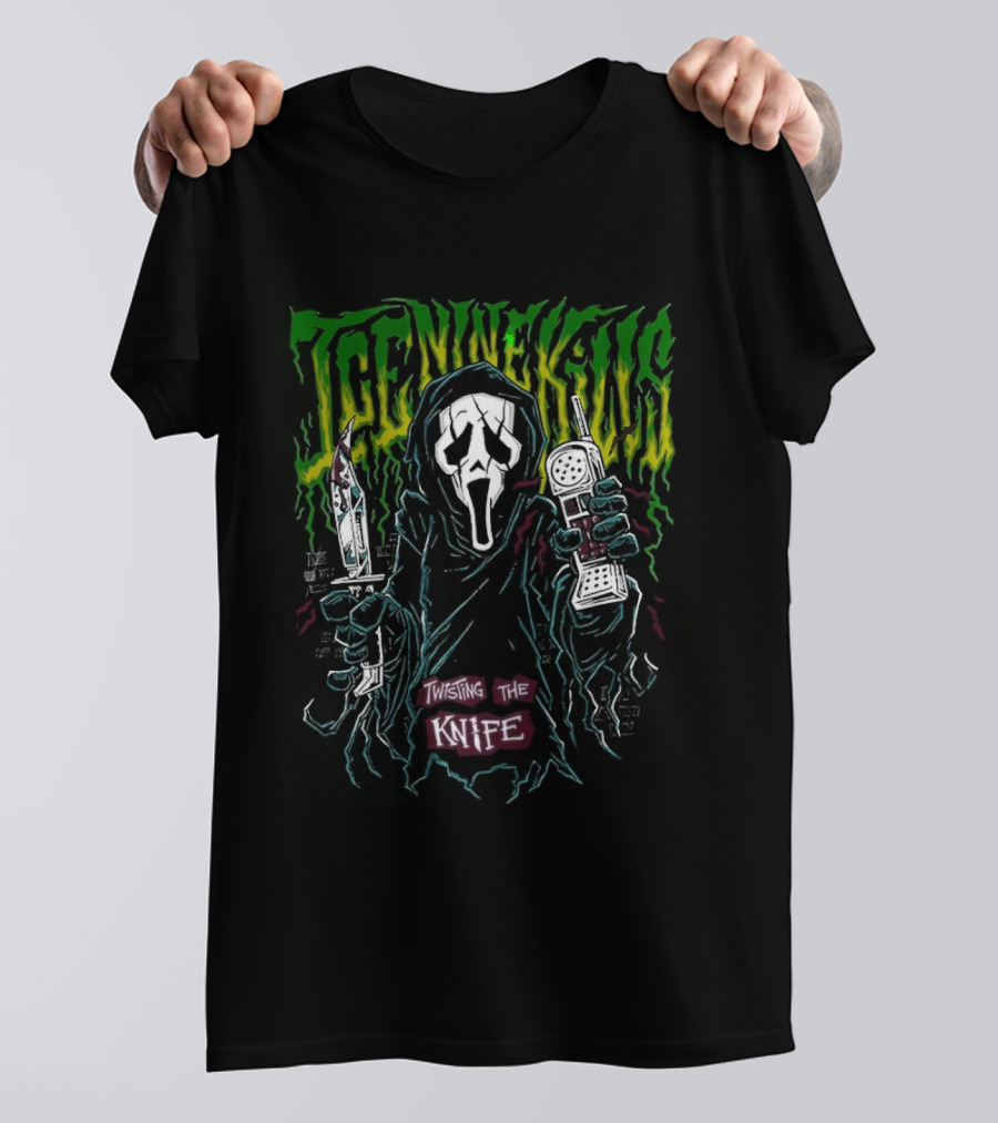 Ice Nine Kills Twisting The Knife Ghost Face Scream 7 Nightmare On The Knife Part One T-Shirt