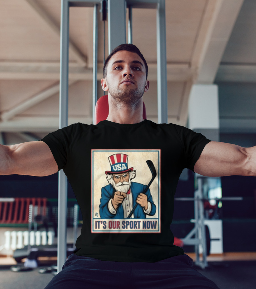 USA Hockey Uncle Sam It's Our Sport Now T-Shirt