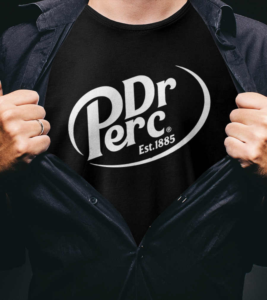 Dr Perc Est 1885 Vintage Style Beverage Concept T-Shirt