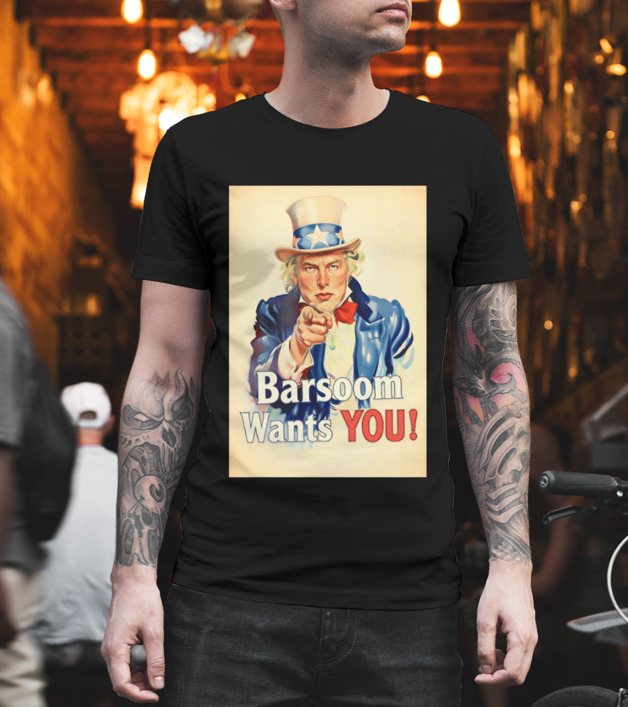Elon Musk Uncle Sam Barsoom Wants You T-Shirt
