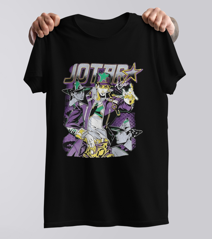 Jotaro Kujo Jojo's Bizarre Adventure Purple Star T-Shirt