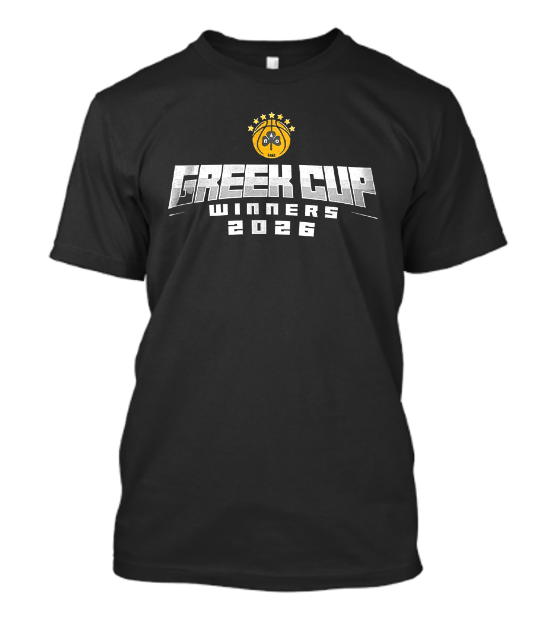 Greek Cup Winners 2026 Golden Trophy Stars T-Shirt