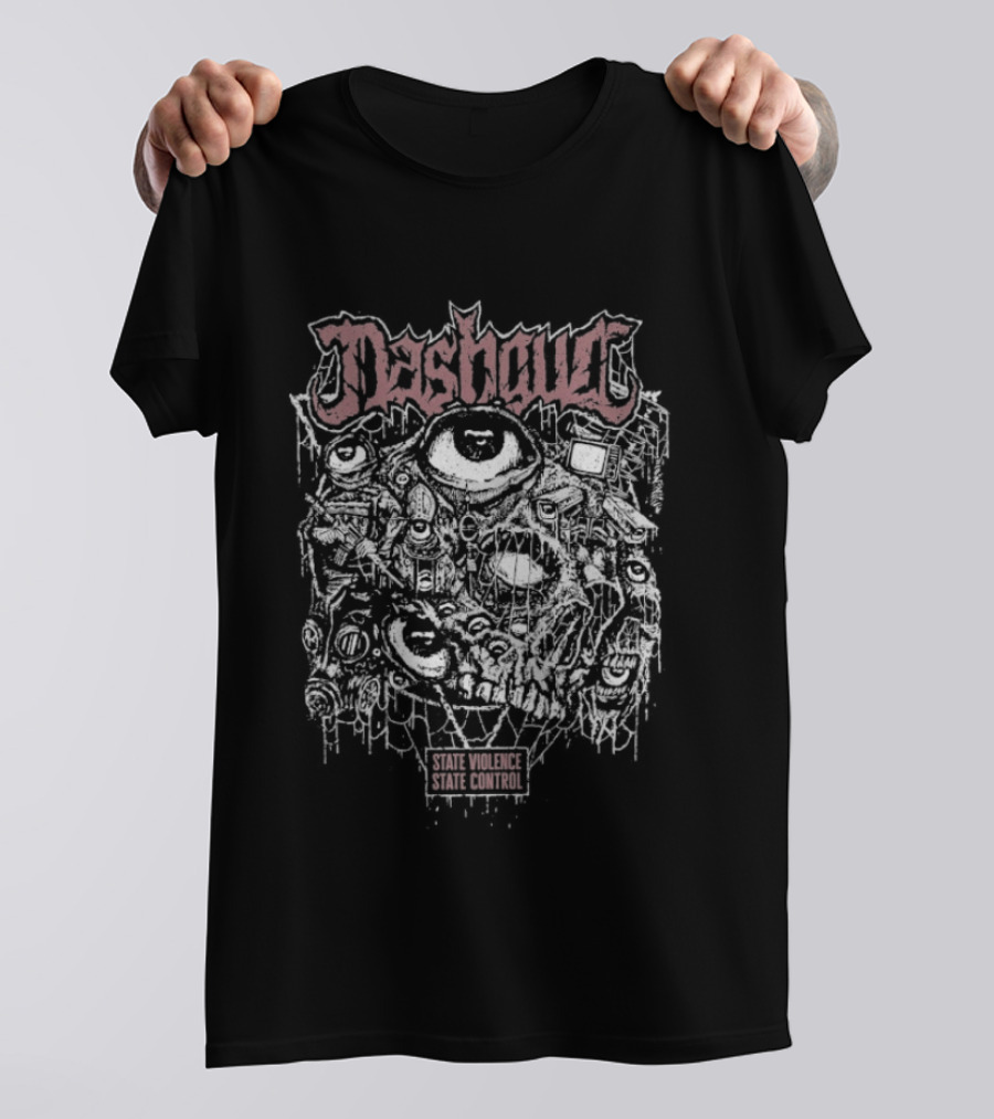 Nashgul State Violence State Control Eyes Occult Visuals T-Shirt