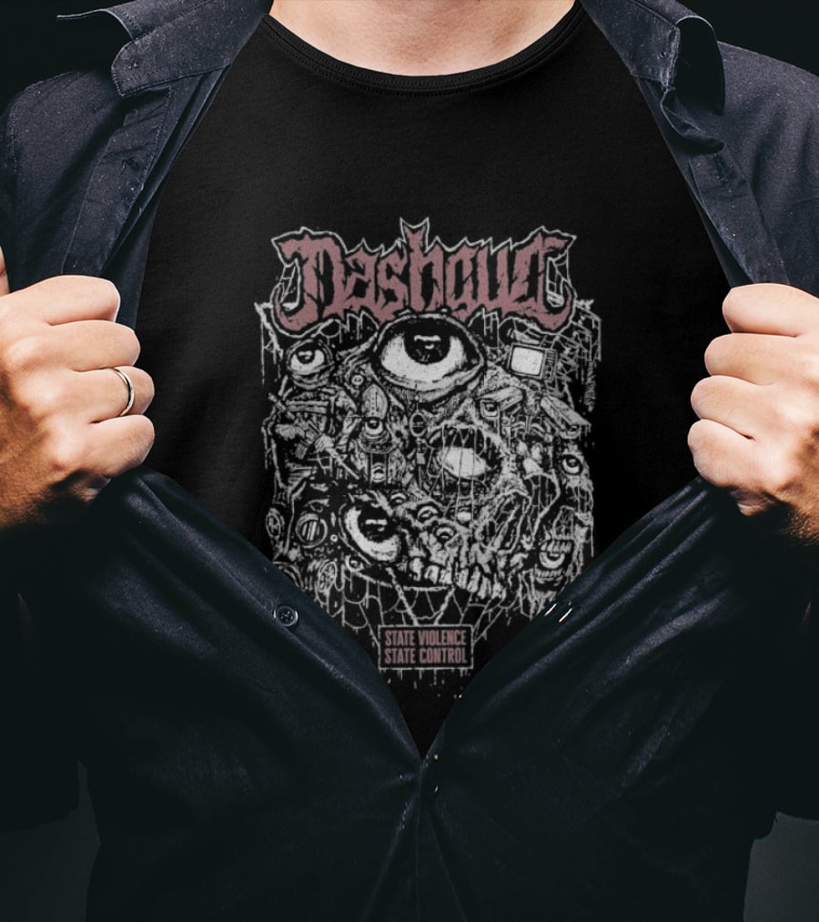 Nashgul State Violence State Control Eyes Occult Visuals T-Shirt