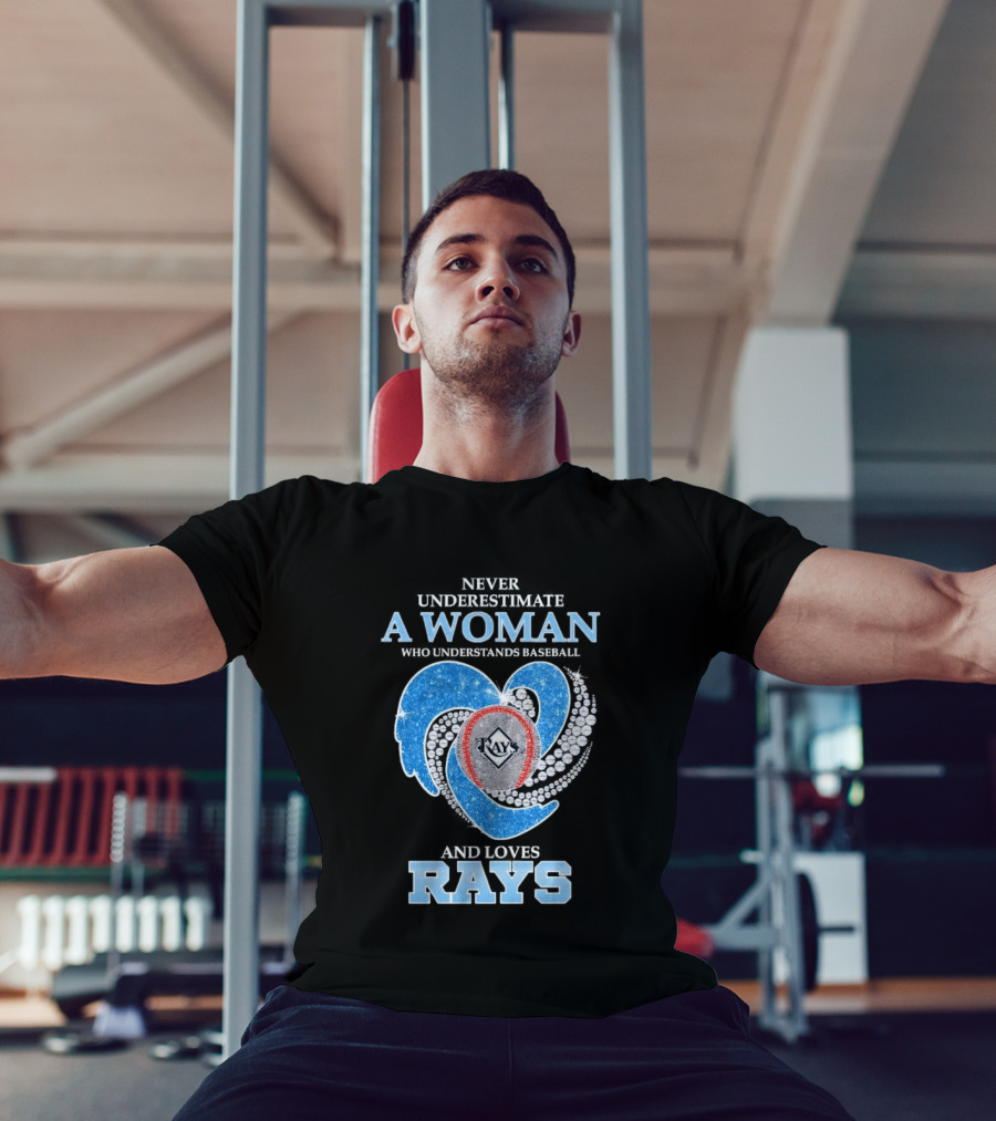 Underestimate A Woman Who Loves Rays T-Shirt