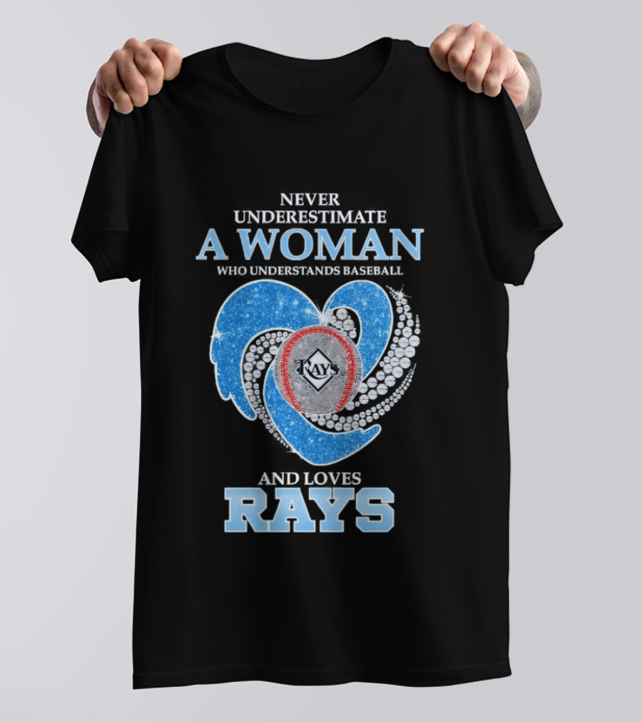 Underestimate A Woman Who Loves Rays T-Shirt