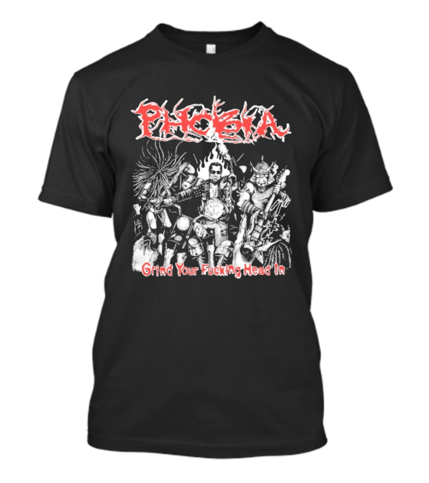 Phobia Grind Your Fucking Head In Distorted Band T-Shirt