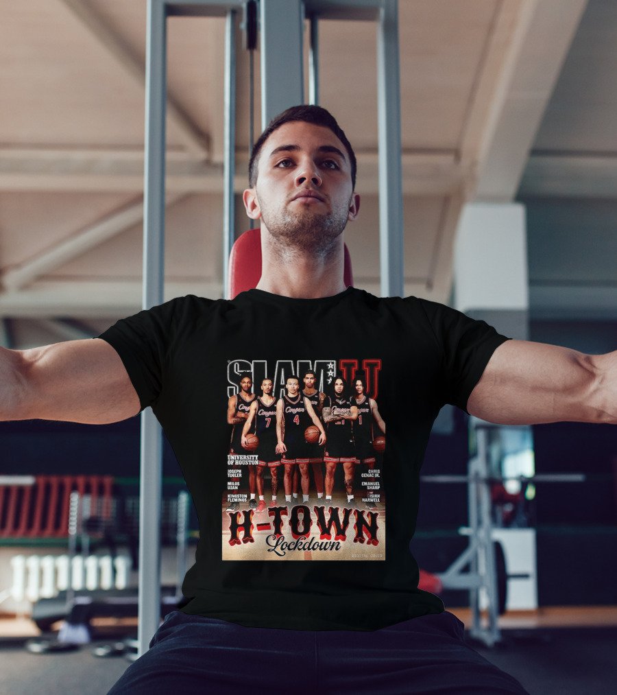 Slam U H Town Lockdown University Of Houston Basketball Team Cover T-Shirt