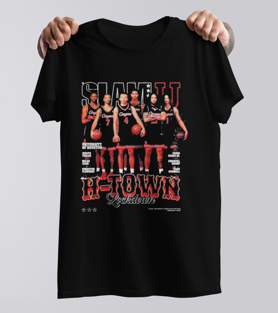 SLAM U 20 Houston Cougars H Town Lockdown Basketball Team T-Shirt