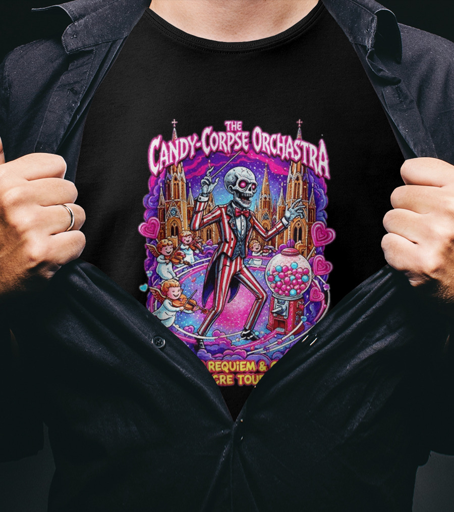 The Candy Corpse Orchestra Lollipop Requiem And Gumdrop Massacre Tour 2077 T-Shirt