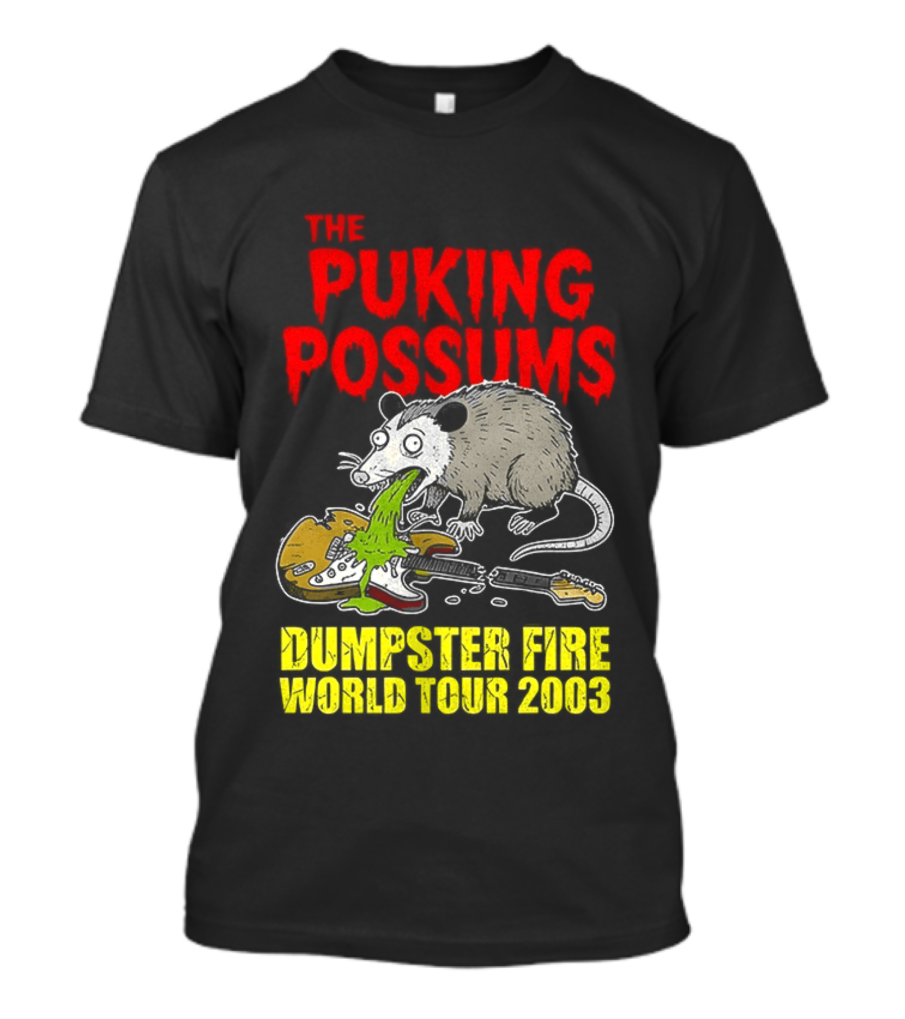 The Puking Possums Dumpster Fire World Tour 2003 Puking Possum T-Shirt
