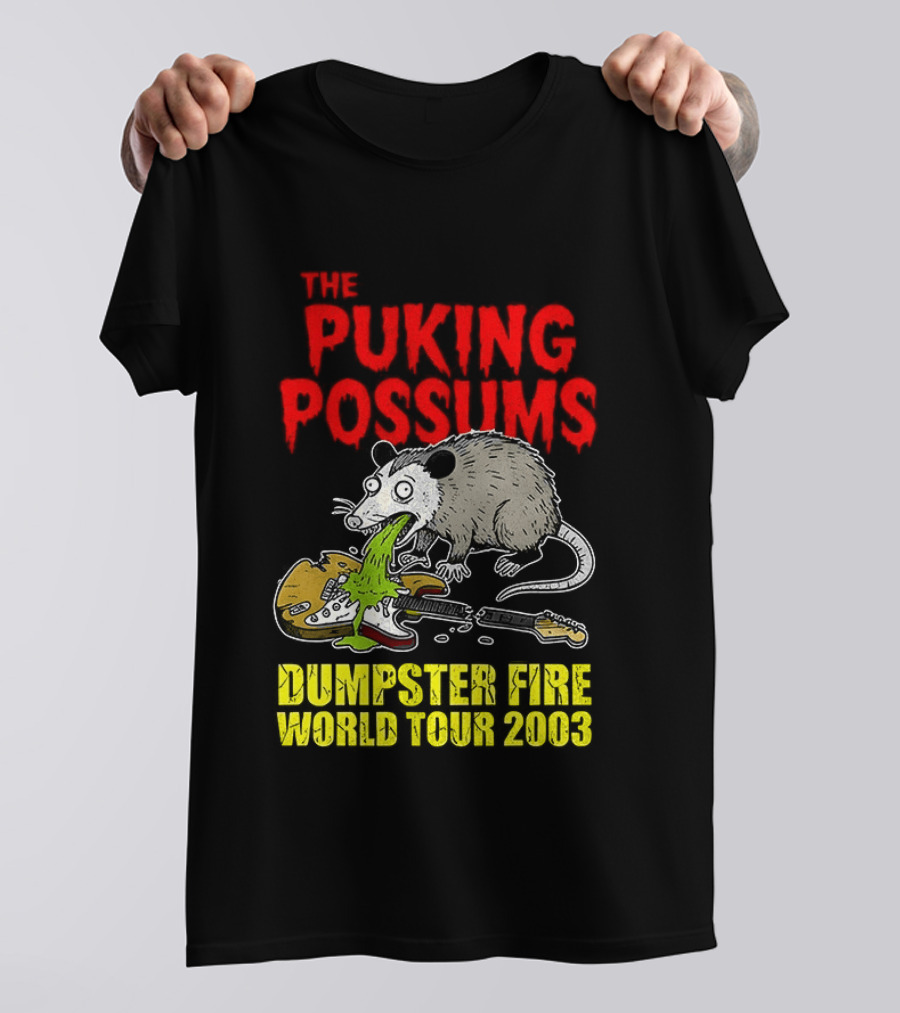 The Puking Possums Dumpster Fire World Tour 2003 Puking Possum T-Shirt