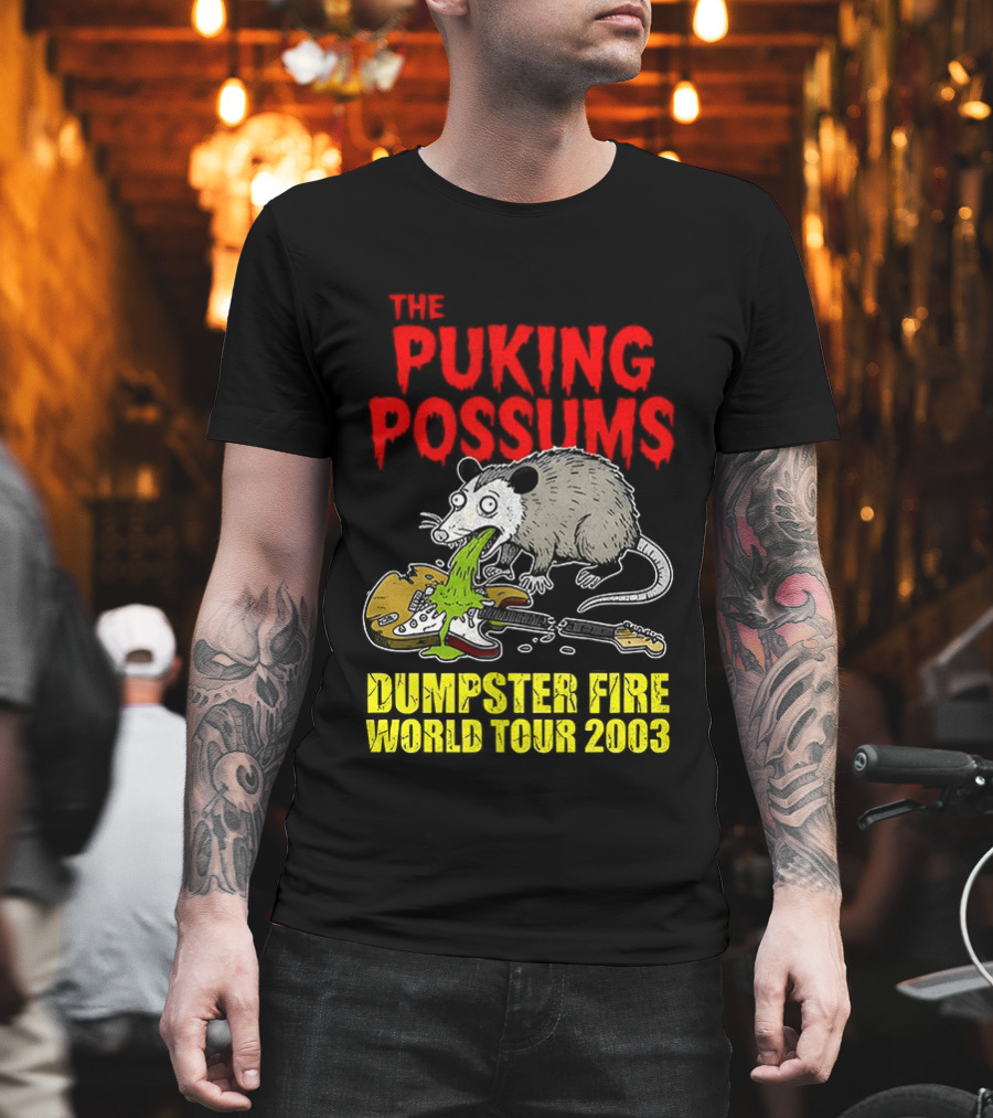 The Puking Possums Dumpster Fire World Tour 2003 Puking Possum T-Shirt
