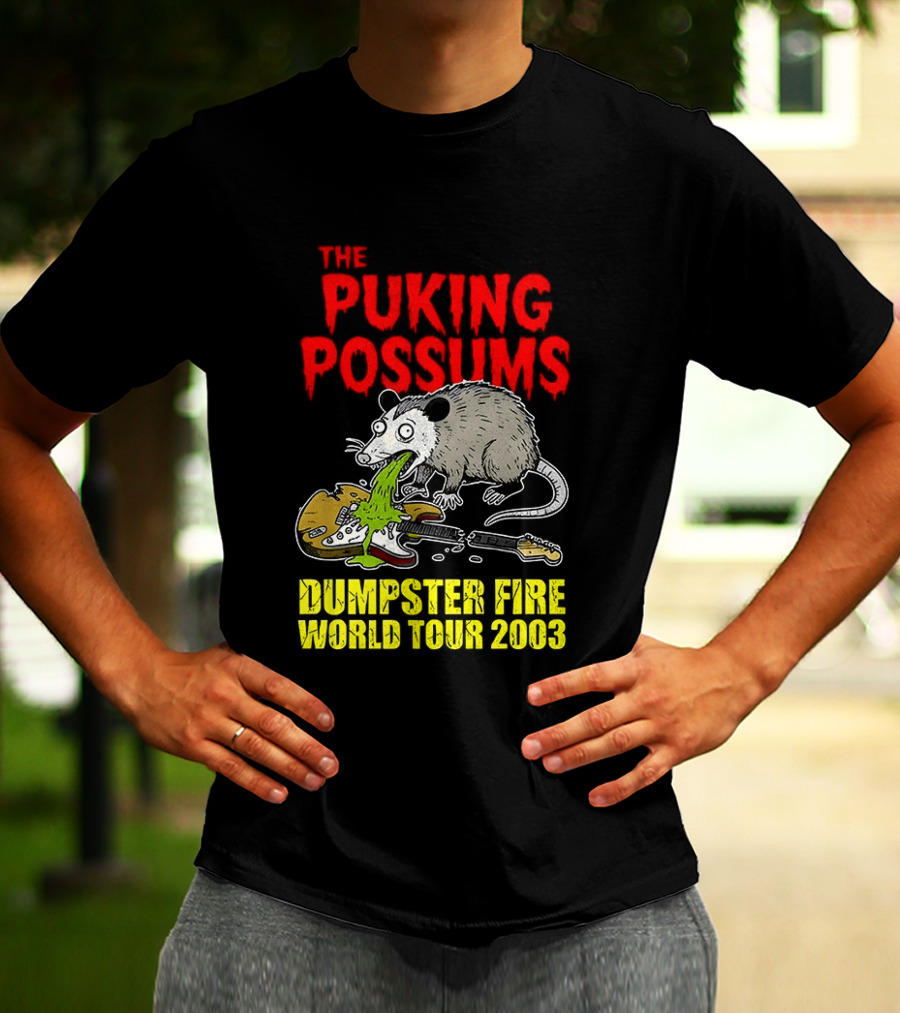 The Puking Possums Dumpster Fire World Tour 2003 Puking Possum T-Shirt