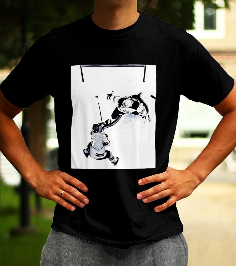 Connor Hellebuyck USA Olympic Gold Medal Win Hockey Action T-Shirt