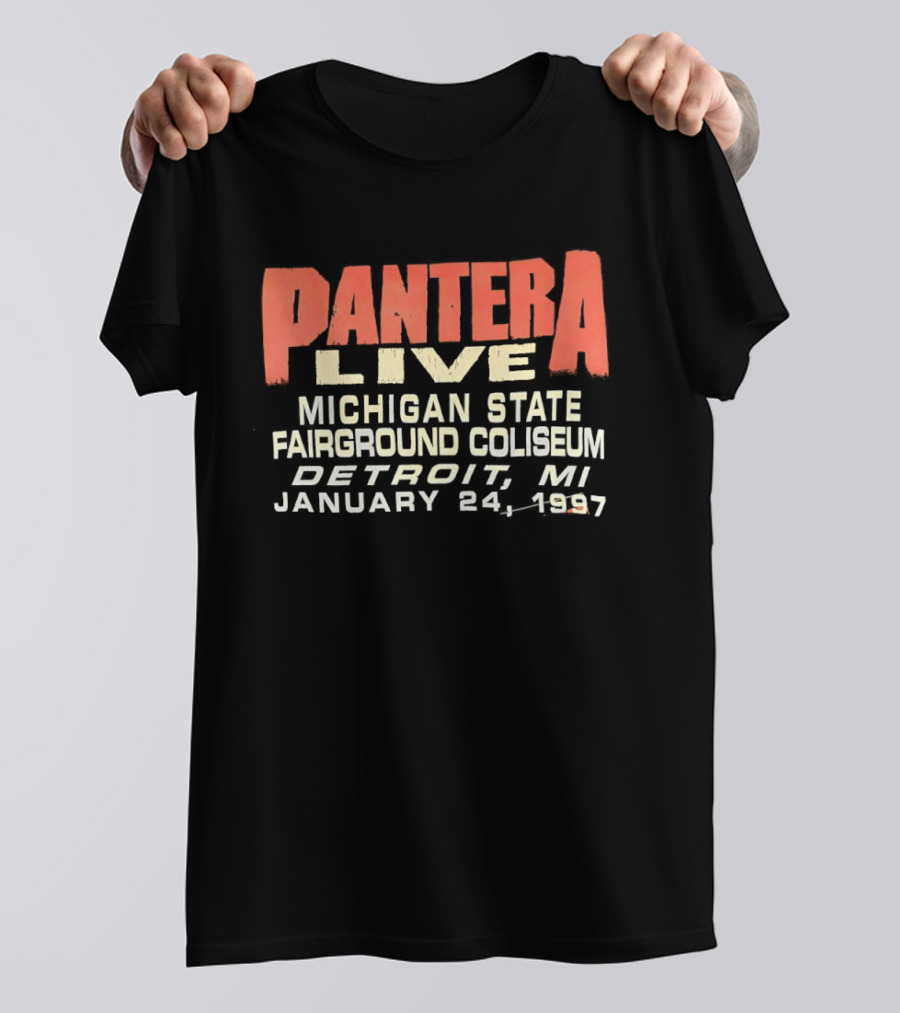 Pantera Live Michigan State Fairground Coliseum Detroit January 24 1997 T-Shirt
