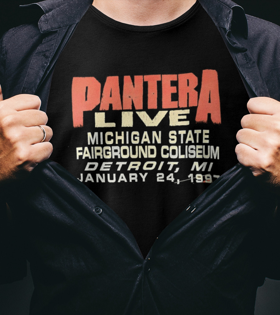 Pantera Live Michigan State Fairground Coliseum Detroit January 24 1997 T-Shirt