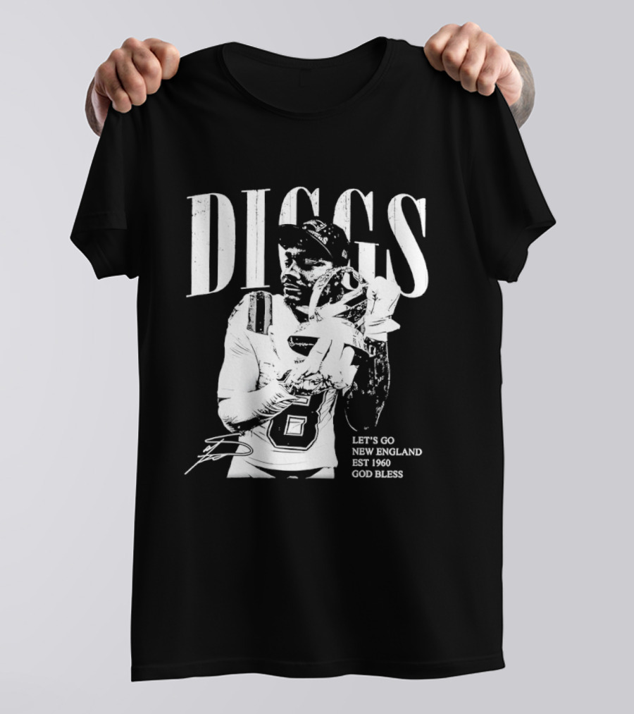 Diggs Let's Go New England Est 1960 God Bless T-Shirt