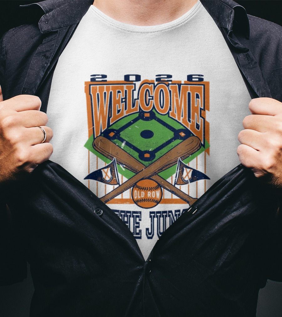 Auburn Tigers 2026 Welcome To The Jungle Baseball Field And Crossed Bats T-Shirt