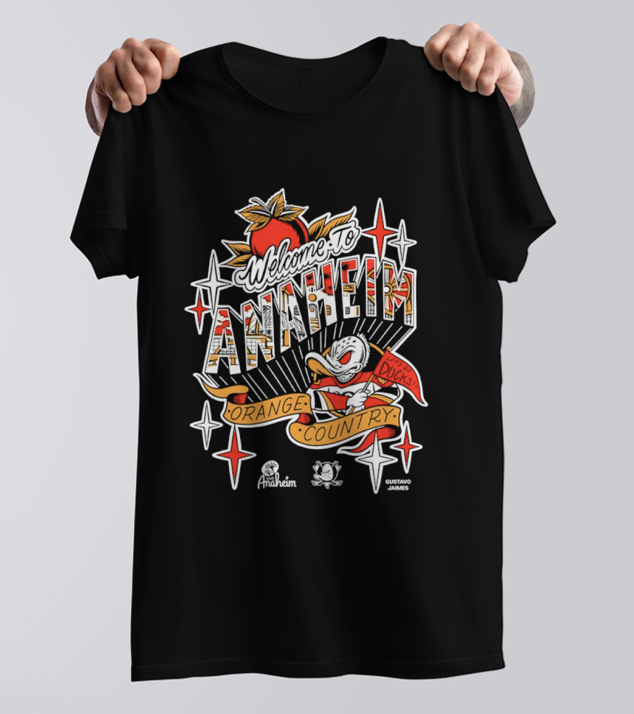 Welcome To Anaheim Ducks Orange County Disney Collaboration T-Shirt