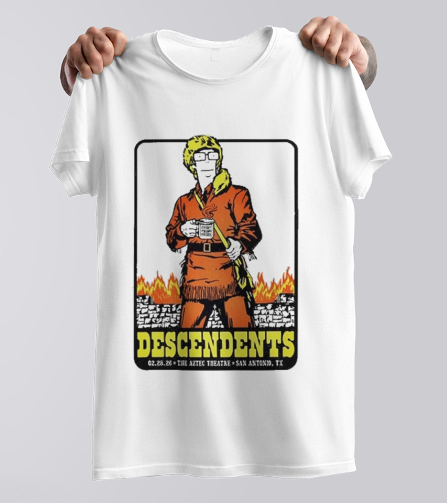 Descendents Coffee Aztec Theatre San Antonio Feb 28 2026 T-Shirt