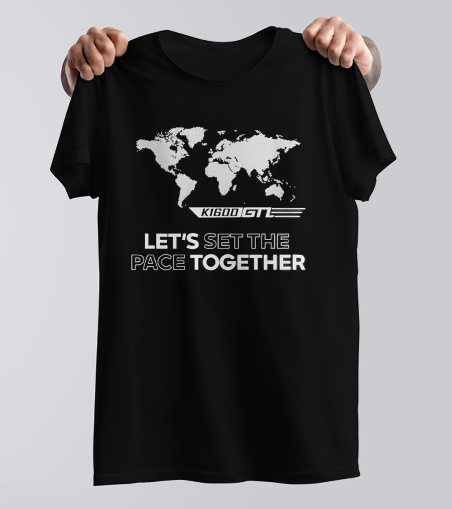 K1600 GTL Let's Set The Pace Together World Map T-Shirt
