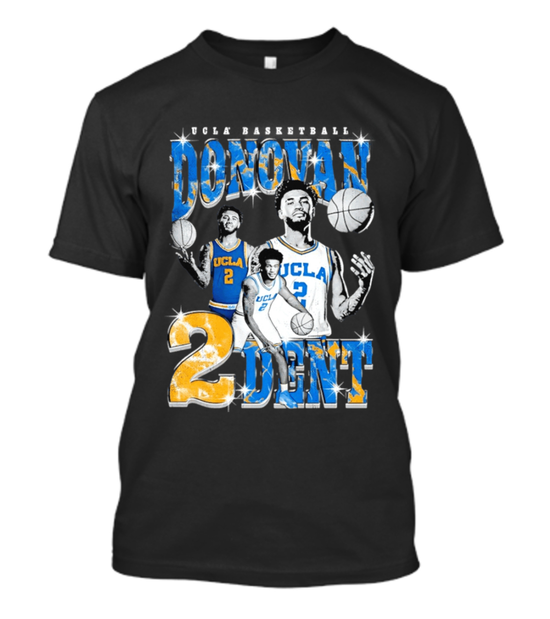 Donovan Dent 2 UCLA Bruins Basketball Player Vintage Team Spirit T-Shirt