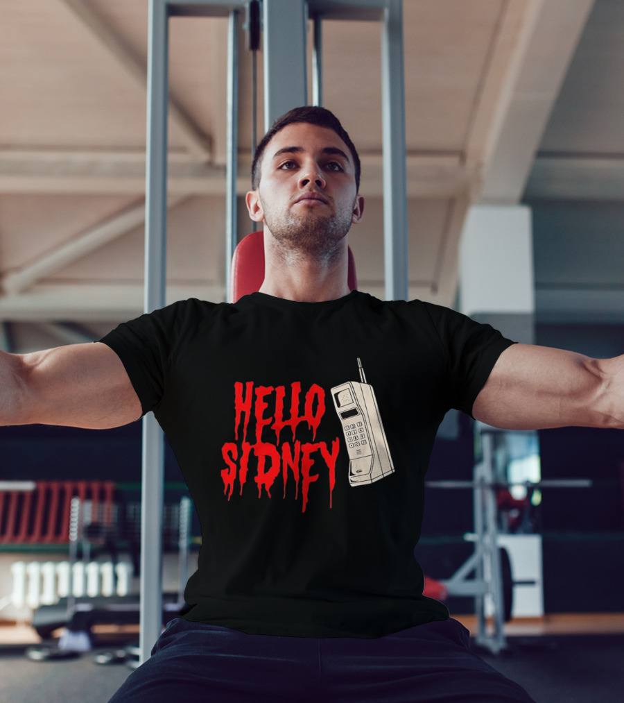 Hello Sidney Scream Movie Vintage Phone Dripping Blood T-Shirt