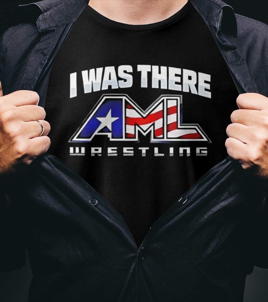 I Was There AML Wrestling American Flag Star Event T-Shirt