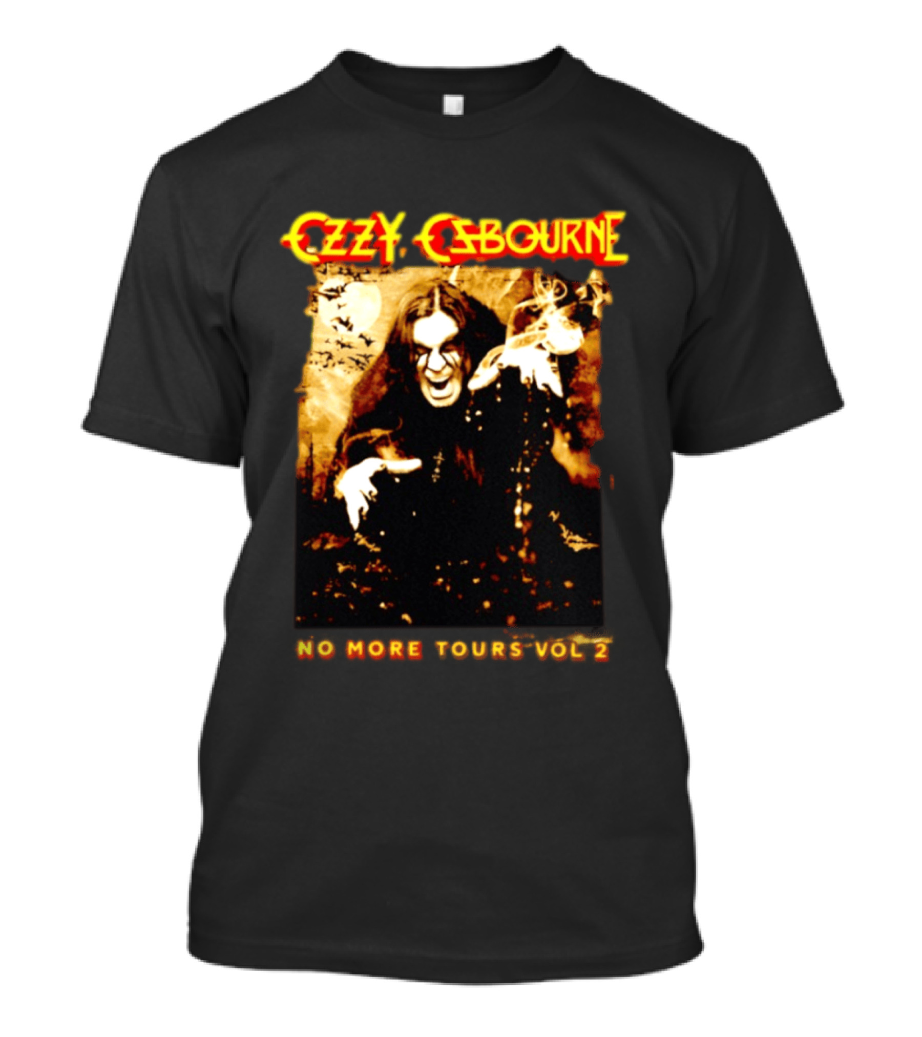 Ozzy Osbourne No More Tours Vol 2 Bats Full Moon Smoke Halloween T-Shirt
