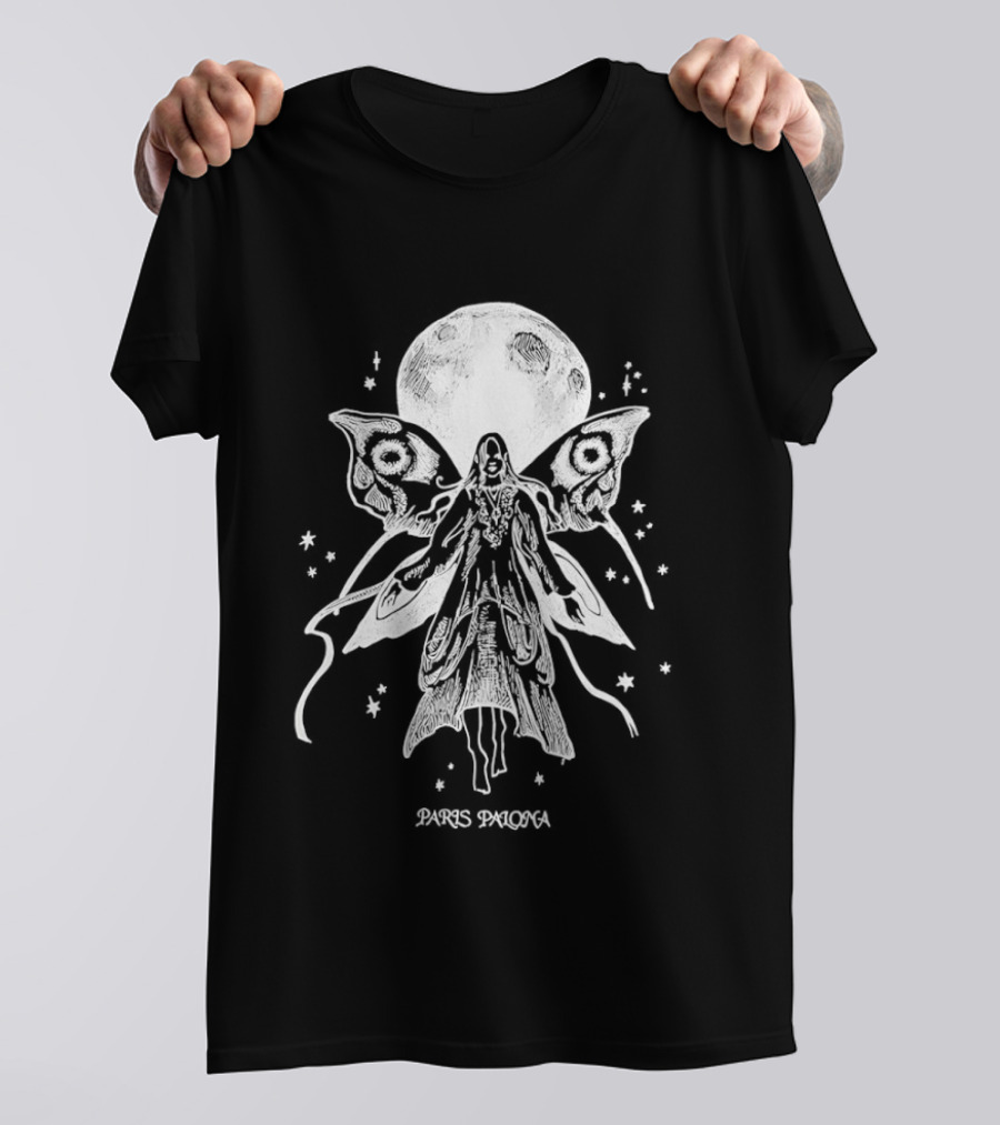 Paris Paloma Mothman Moon Scene T-Shirt