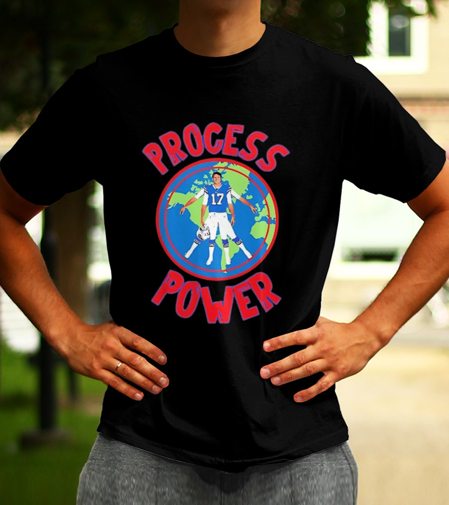Process Power Josh Allen 17 Buffalo Bills Global Football T-Shirt