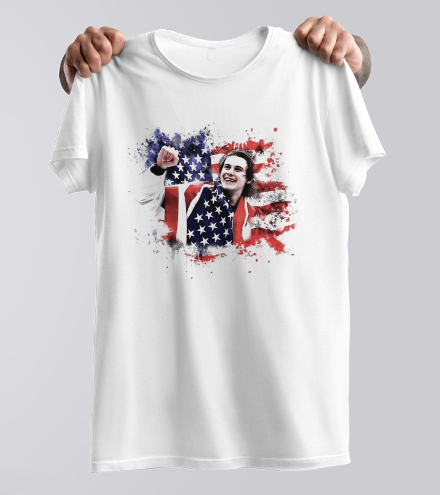 Jack Hughes USA Hockey Overtime Winner Victory Celebration T-Shirt